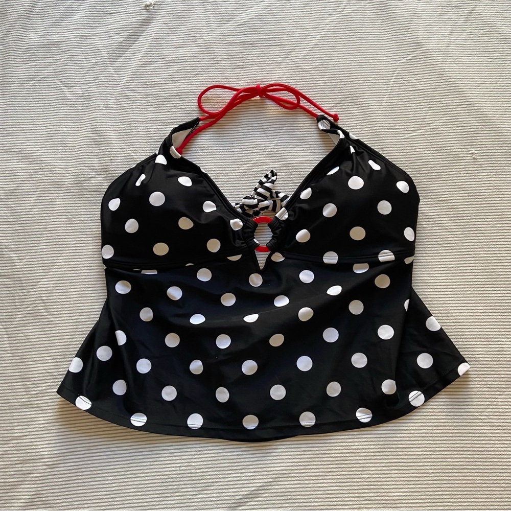 2/$20 Y2K Polka Dot Tankini Swimwear Top